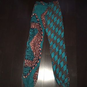 Wax print pants